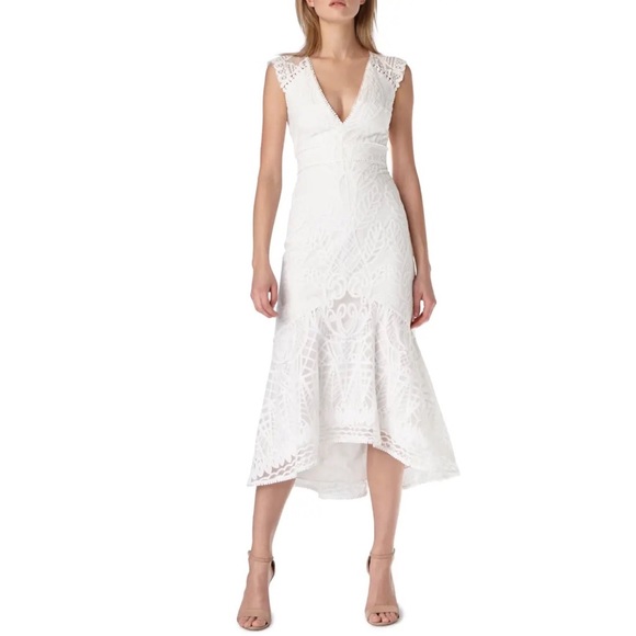 Embroidered Mesh Mermaid DressML MONIQUE LHUILLIER
